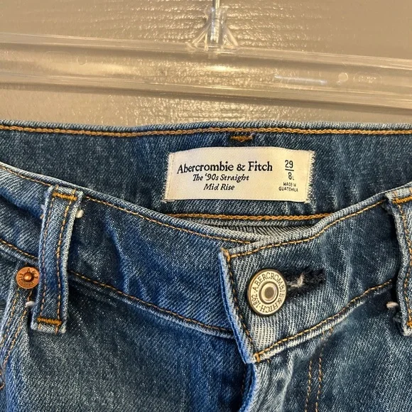 Abercrombie & Fitch Mid Rise Blue Jeans - Picture 2 of 3